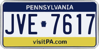 PA license plate JVE7617
