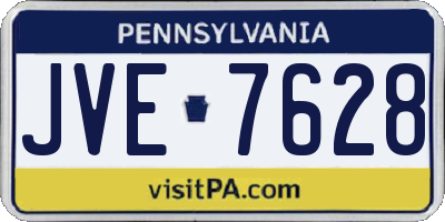 PA license plate JVE7628