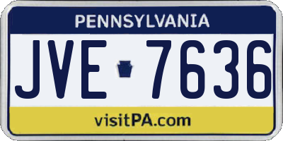 PA license plate JVE7636