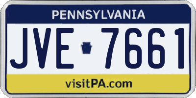 PA license plate JVE7661