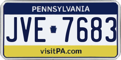 PA license plate JVE7683