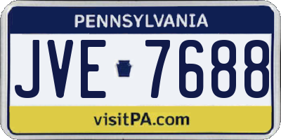 PA license plate JVE7688