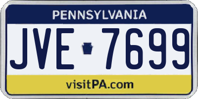 PA license plate JVE7699