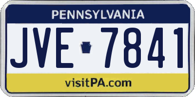 PA license plate JVE7841