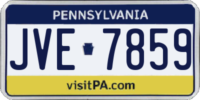 PA license plate JVE7859