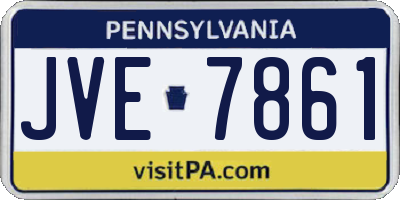 PA license plate JVE7861