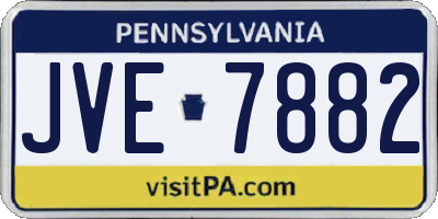 PA license plate JVE7882