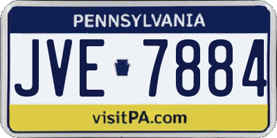 PA license plate JVE7884