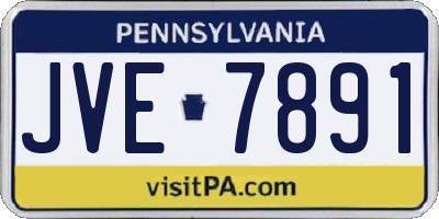 PA license plate JVE7891
