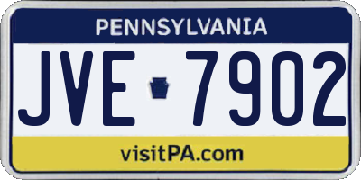 PA license plate JVE7902