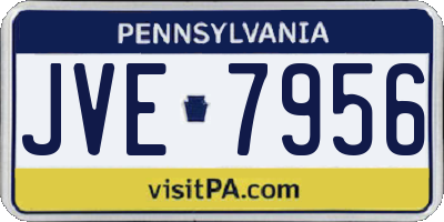 PA license plate JVE7956