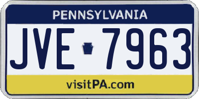 PA license plate JVE7963