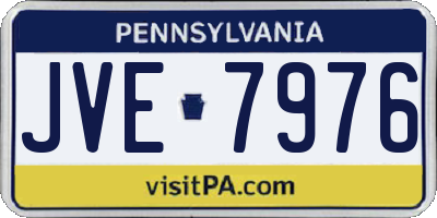 PA license plate JVE7976