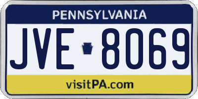 PA license plate JVE8069