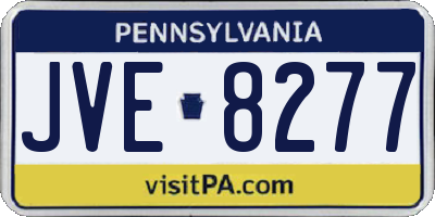 PA license plate JVE8277
