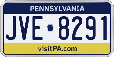 PA license plate JVE8291