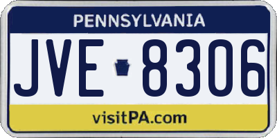 PA license plate JVE8306