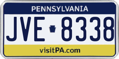 PA license plate JVE8338