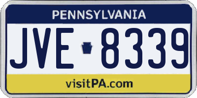 PA license plate JVE8339