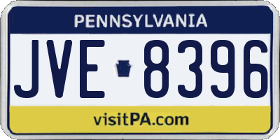 PA license plate JVE8396