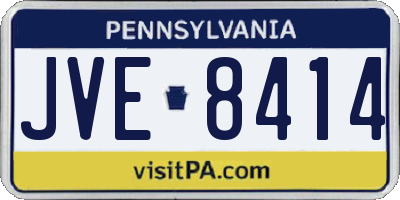 PA license plate JVE8414