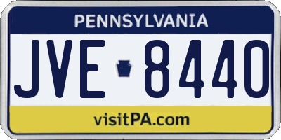 PA license plate JVE8440