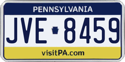 PA license plate JVE8459