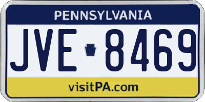 PA license plate JVE8469