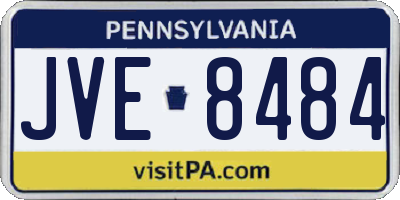 PA license plate JVE8484