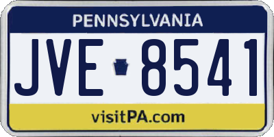 PA license plate JVE8541