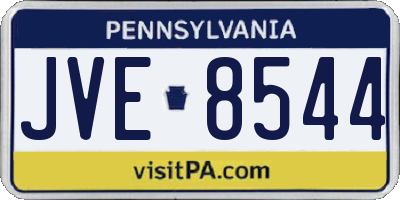 PA license plate JVE8544
