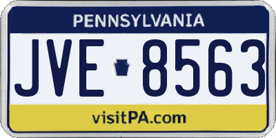 PA license plate JVE8563