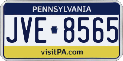 PA license plate JVE8565