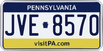 PA license plate JVE8570