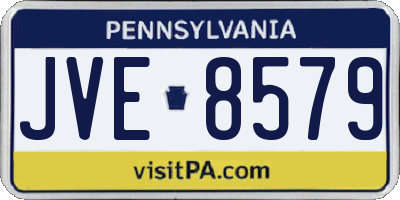 PA license plate JVE8579