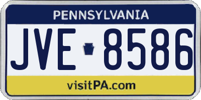 PA license plate JVE8586