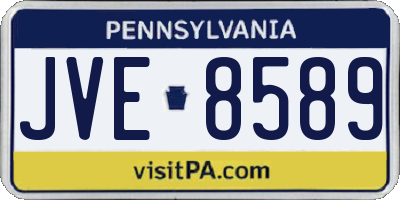 PA license plate JVE8589