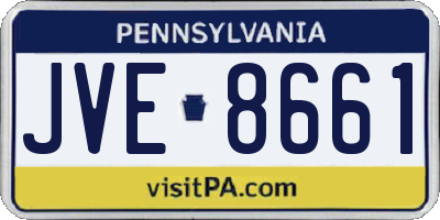 PA license plate JVE8661