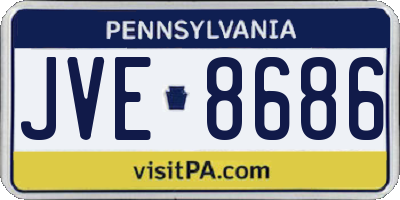PA license plate JVE8686