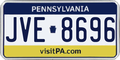 PA license plate JVE8696
