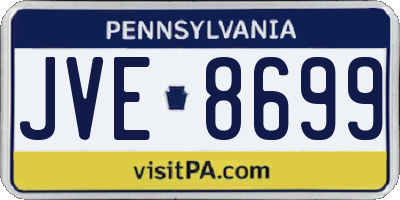 PA license plate JVE8699