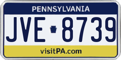 PA license plate JVE8739