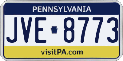 PA license plate JVE8773