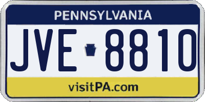 PA license plate JVE8810