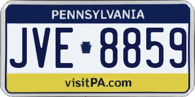 PA license plate JVE8859