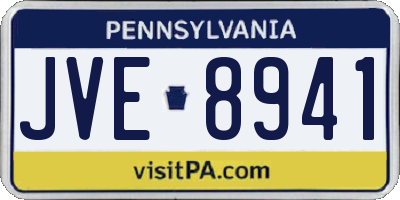 PA license plate JVE8941