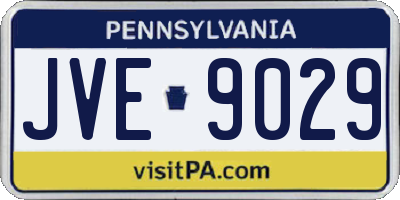 PA license plate JVE9029