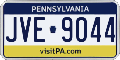 PA license plate JVE9044
