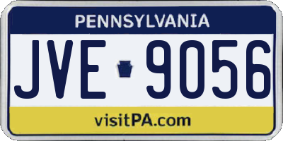 PA license plate JVE9056