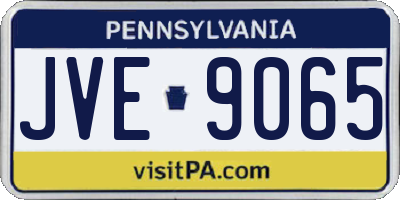 PA license plate JVE9065